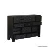 Picture of Edmonton Hand Carved Black Chest of Drawers Dresser