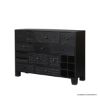 Picture of Edmonton Hand Carved Black Chest of Drawers Dresser