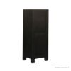 Picture of Edmonton Black 5 Drawer Solid Wood Tallboy Dresser 