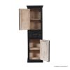 Picture of Croatia Traditional Carved Black Tall Office Storage Cabinet