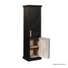 Picture of Croatia Traditional Carved Black Tall Office Storage Cabinet