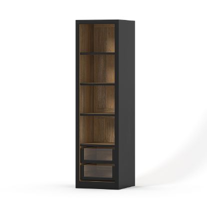 Picture of Sunol Shelf Closet Tower with Glass Crate Drawers