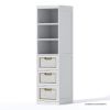Picture of Midtown Closet Tower with 3 Shelves & Drawers