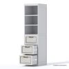 Picture of Midtown Closet Tower with 3 Shelves & Drawers
