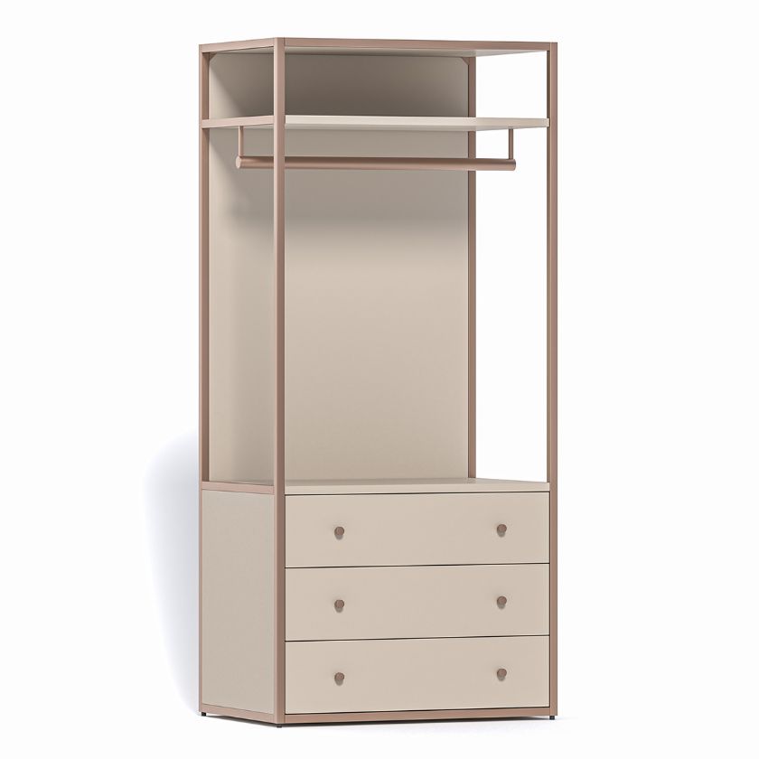 Picture of Yucaipa 3 Drawers Closet Unit with Hanging Rod