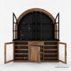 Picture of Marfa Two Tone Arched Bar Cabinet with Glass Doors