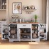 Picture of Kitchener Two Tone White Kitchen Buffet Island Cabinet