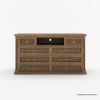 Picture of Cambie Carved Solid Wood Tall Dresser TV Stand (65")
