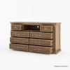 Picture of Cambie Carved Solid Wood Tall Dresser TV Stand (65")