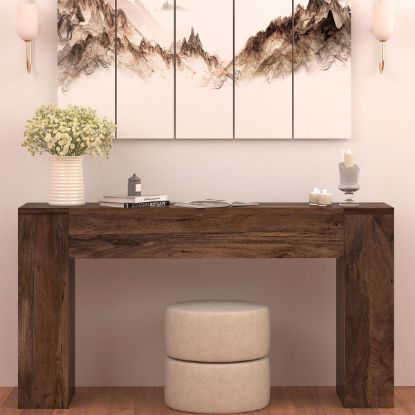 Picture of Mill Modern Rustic Wood Entryway Console Table