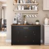 Picture of Renie Modern Black Kitchen Buffet Island Cabinet