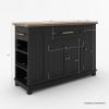 Picture of Renie Modern Black Kitchen Buffet Island Cabinet