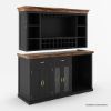 Picture of Hamilton Two Tone Back Bar Hutch with Fridge Space