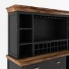 Picture of Hamilton Two Tone Back Bar Hutch with Fridge Space
