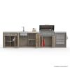 Picture of Whitby Modular 4 Pc Driftwood Outdoor Kitchen Set