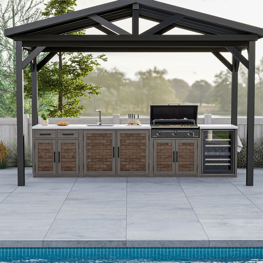 Whitby Outdoor Kitchen Cabinet with Sink Space
