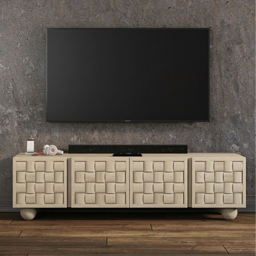 Gerrard Solid Wood 65-inch Modern Minimalist TV Stand