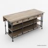 Picture of Meredith Solid Wood Industrial Kitchen Island with Storage