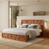 Picture of Bow Modern Weave Pattern Solid Wood Platform Bed Frame