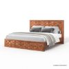 Picture of Bow Modern Weave Pattern Solid Wood Platform Bed Frame