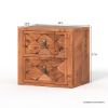 Picture of Bow Modern Geometric Weave Pattern 2 Drawer Nightstand