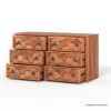 Picture of Bow Modern Weave Pattern Solid Wood 6 Drawer Dresser