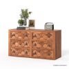 Picture of Bow Modern Weave Pattern Solid Wood 6 Drawer Dresser