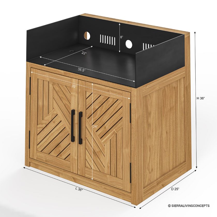 Matapedia Modular Outdoor Kitchen Grill Space Unit Dimension Image
