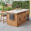 Picture of Matapedia Teak Outdoor Kitchen Island With Seating