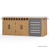 Picture of Matapedia Teak Outdoor Kitchen Island With Seating