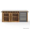 Picture of Matapedia Teak Outdoor Kitchen Island With Seating