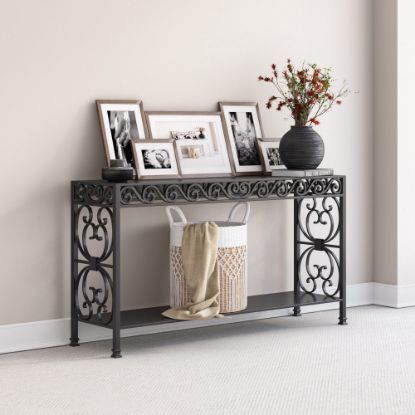 Picture of Appenzell Vintage Wrought Iron Black Console Table