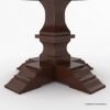 Picture of Aripeka Solid Wood Round Dining Table Upholstered Chairs Set