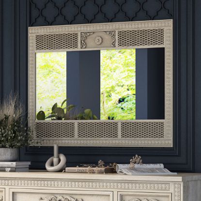 Picture of Pittsburg Hand Carved Solid Wood Mirror Frame