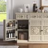 Picture of Nuala Hand Carved Solid Wood Kitchen Buffet Island Cabinet
