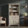 Picture of Nuala Hand Carved Solid Wood Bookcase with Door