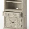 Picture of Nuala Hand Carved Solid Wood Bookcase with Door