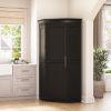 Picture of Oliver Transitional Black Corner Kitchen Pantry Cabinet