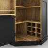 Picture of Oliver Transitional Black Corner Kitchen Pantry Cabinet