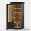 Picture of Oliver Transitional Black Corner Kitchen Pantry Cabinet