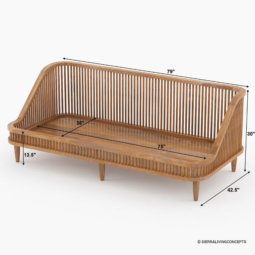 Reynosa Mid Century Modern Twin Daybed Size Image