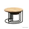 Picture of Portugal Industrial 3 Piece Round Nesting Coffee Table Set
