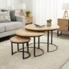 Picture of Portugal Industrial 3 Piece Round Nesting Coffee Table Set