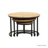 Picture of Portugal Industrial 3 Piece Round Nesting Coffee Table Set