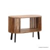 Picture of Abbotsford Slatted Curved Rustic Wood Coffee Table