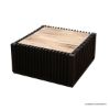 Picture of Drummondville Black Slatted Large Square Coffee Table