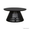 Picture of Cumberland Black Slatted Round Pedestal Coffee Table