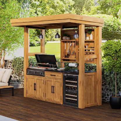Picture of Oliver Outdoor Kitchen and Bar Station with Pergola