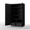 Picture of Macklin Solid Wood Armoire Wardrobe with Shelves