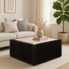 Picture of Drummondville Black Slatted Large Square Coffee Table